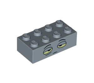LEGO Steen 2 x 4 met Bruck Gezicht (3001 / 38352)