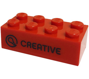 LEGO Klods 2 x 4 med 'Creative', 'Creativa' (3001)