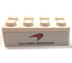 LEGO Brick 2 x 4 with McLaren Mercedes Sticker (3001)