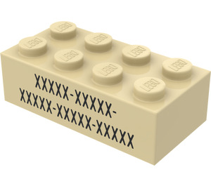 LEGO Brick 2 x 4 with Minecraft Code (3001)