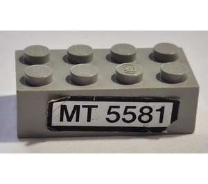 LEGO Brick 2 x 4 with 'MT 5581' Sticker (3001)