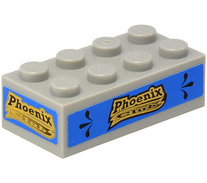 LEGO Brick 2 x 4 with Phoenix Club Sticker (3001)