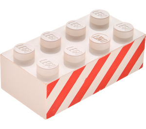 LEGO Brick 2 x 4 with Red Stripes (3001)