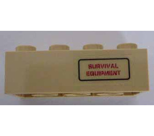LEGO Brick 2 x 4 with Survival Equipment pattern on two side opposite Sticker (3001)