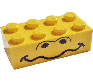 LEGO Brick 2 x 4 with Unibrow Eyes and Wavy Mouth (3001 / 83041)