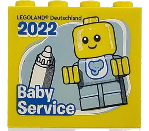 LEGO Тухла 2 x 4 x 3 с Бебе Service 2022 Legoland Deutschland (30144)