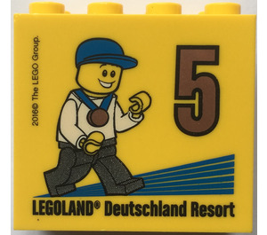 LEGO Тухла 2 x 4 x 3 с Bronze 5 (Besuchermeister) 2016 Legoland Deutschland Resort (30144)