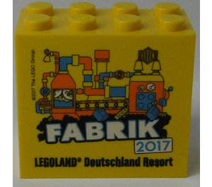 LEGO Brick 2 x 4 x 3 with FABRIK 2017 LEGOLAND Deutschland Resort (30144)