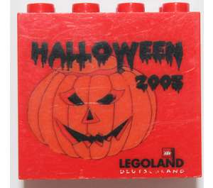 LEGO Klods 2 x 4 x 3 med Halloween 2005 Legoland Deutschland og Græskar (30144)