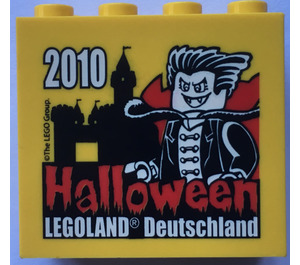 LEGO Ladrillo 2 x 4 x 3 con Halloween 2010 Legoland Deutschland y Dracula (30144)