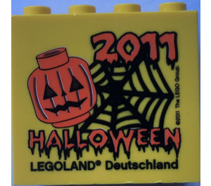 LEGO Brick 2 x 4 x 3 with Legoland Deutschland Halloween 2011 and Jack O' Lantern (30144)