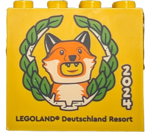 LEGO Brick 2 x 4 x 3 with Legoland Deutschland Resort 2024 Waldabenteuer (30144)