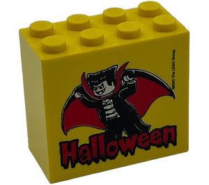 LEGO Stein 2 x 4 x 3 mit Vampire und 'Halloween' (30144)