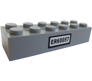 LEGO Steen 2 x 6 met ER60057 Kentekenplaat Sticker (2456)