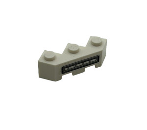 LEGO Brick 3 x 3 Facet with Gray Bars Pattern (Model Left) Sticker (2462)