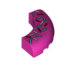 레고 벽돌 5 x 5 둥근 모서리 ~와 함께 Doughnut Sprinkles (24599 / 56921)