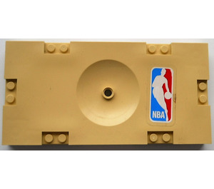 LEGO Steen 8 x 16 x 1 1/3 met Spherical Uitsparing met NBA logo Sticker (30489)