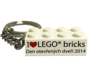 LEGO Backstein Schlüssel Kette Kladno Open Tag 2014