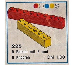 LEGO Steen Pack, 1 x 6 en 1 x 8 225