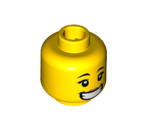 LEGO Brick Suit Girl Minifigure Head (Recessed Solid Stud) (3626 / 38176)
