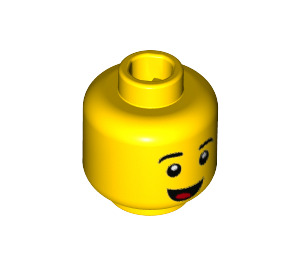 LEGO Brick Suit Guy Minifigure Head (Recessed Solid Stud) (3626 / 38164)