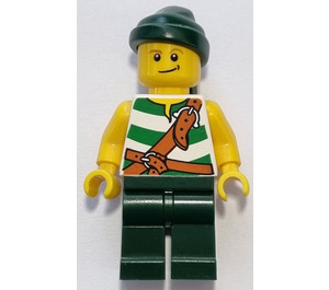 LEGO Brickbeard's Bounty Pirate avec blanc et Green Shirt Figurine