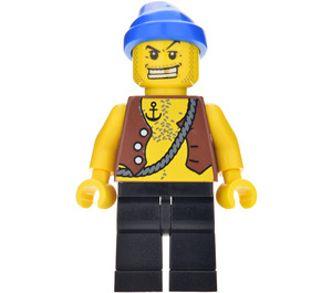 LEGO Brickbeard's Bounty / Tic Tac Toe Pirate mit Golden Zahn Minifigur