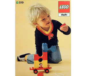 LEGO Bricks and half bricks and arches and trolley Set 519-8