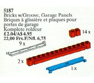 LEGO Bricks mit Nut, Garage Panels 5187