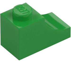 LEGO Fel groen Boog 1 x 2 Omgekeerd (78666)