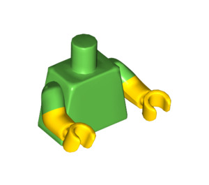 LEGO Leuchtend grün Banane Man Minifig Torso (973 / 16360)
