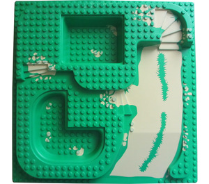 LEGO Vert clair Plaque de Base 32 x 32 avec Ramp et Jaune Dirt Road