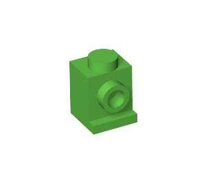 LEGO Fel groen Steen 1 x 1 met Koplamp en Slot (4070 / 30069)
