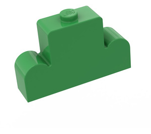 LEGO Fel groen Steen 1 x 4 x 2 met Centre Nop Top (4088)