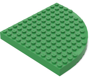 LEGO Fel groen Steen 12 x 12 Ronde Hoek  zonder topstiften (6162 / 42484)