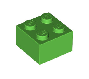 LEGO Fel groen Steen 2 x 2 (3003 / 6223)