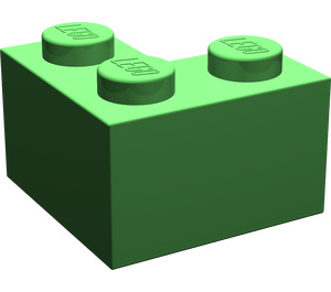 LEGO Fel groen Steen 2 x 2 Hoek (2357)