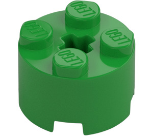 LEGO Bright Green Brick 2 x 2 Round (3941 / 6143)