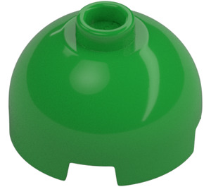 LEGO Bright Green Brick 2 x 2 Round with Dome Top (with Axle Holder) (3262 / 30367)