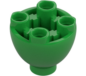 LEGO Leuchtendes Grün Stein 2 x 2 x 1.3 Rund Invers Dome (24947)