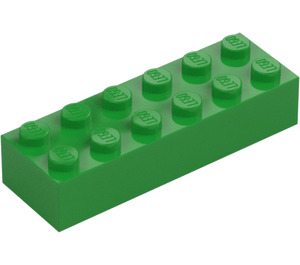 LEGO Verde brillante Ladrillo 2 x 6 (2456 / 44237)