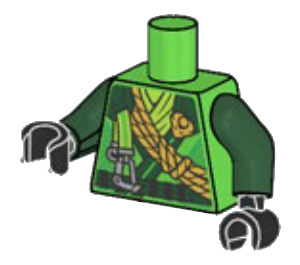 LEGO Bright Green Climber Lloyd Torso (973)