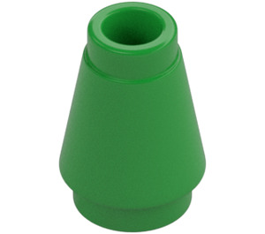 LEGO Fel groen Kegel 1 x 1 met top groef (28701 / 59900)