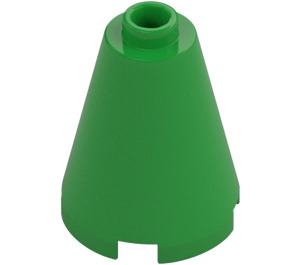 LEGO Lyse-grøn Cone 2 x 2 x 2 (Åben Knops) (3942 / 14918)