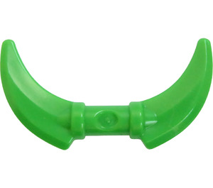 LEGO Bright Green Curved Doubled Bladed Weapon