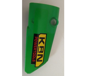 LEGO Bright Green Curved Panel 3 Left with KRN Power Tools Sticker (64683)