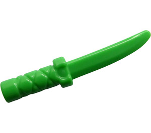 LEGO Bright Green Dagger with Cross Hatch Grip