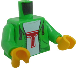 LEGO Jasno zielony Drone Boy Minifigurka Tułów (973 / 76382)