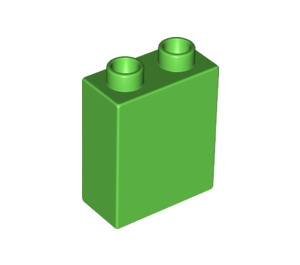 LEGO Bright Green Duplo Brick 1 x 2 x 2 without Bottom Tube (4066 / 76371)