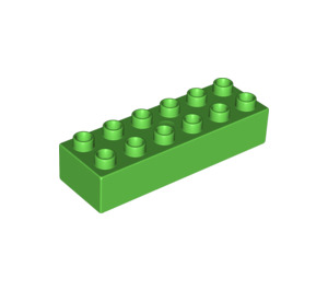 LEGO Bright Green Duplo Brick 2 x 6 (2300)